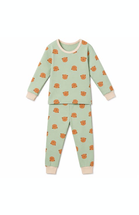 Kid's Teddy Bear Long Sleeve Loungewear Set