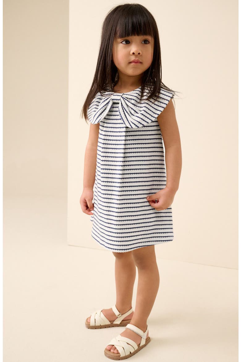 Kids' Stripe Frill Collar Dress, Alternate, color, MULTI