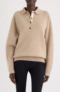Jacquemus La Maille Vareuse Pallone Merino Wool & Cashmere Polo Sweater