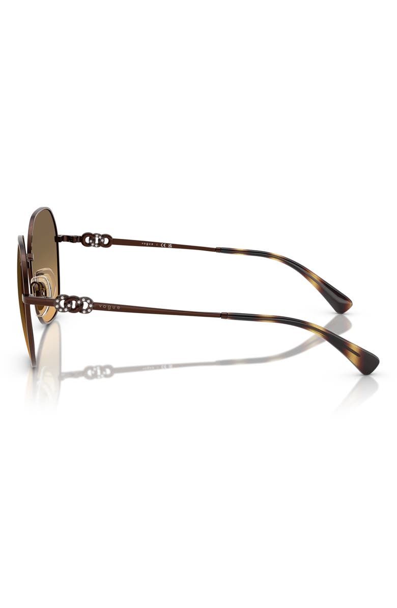 VOGUE 55mm Gradient Irregular Sunglasses, Alternate, color, Copper
