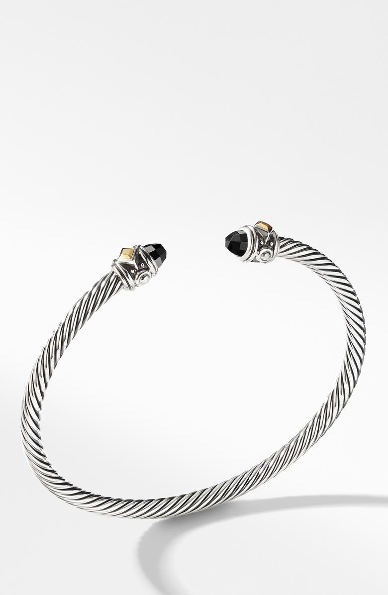 David Yurman Renaissance<sup>®</sup> Classic Cable Bracelet in Sterling Silver with 18K Yellow Gold, 4mm, Main, color,