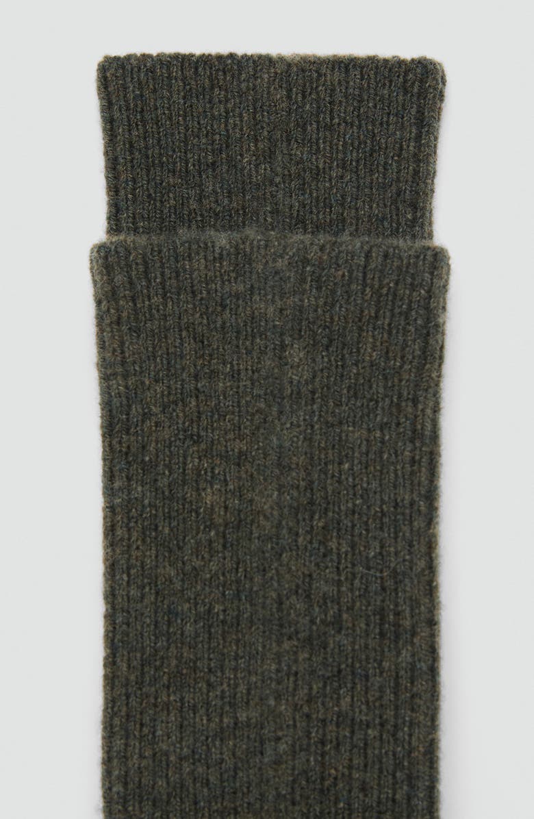 MANGO Wool & Cashmere Socks, Alternate, color, Green