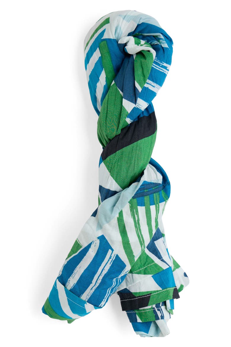 Larissa Abstract Print Organic Cotton Button-Up Shirt, Alternate, color, SPINNAKER SAILS HEDGEROW