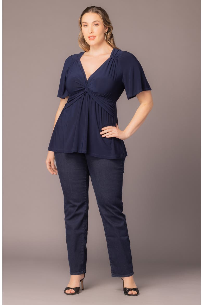 Abby Twist Front Top, Alternate, color, NOUVEAU NAVY