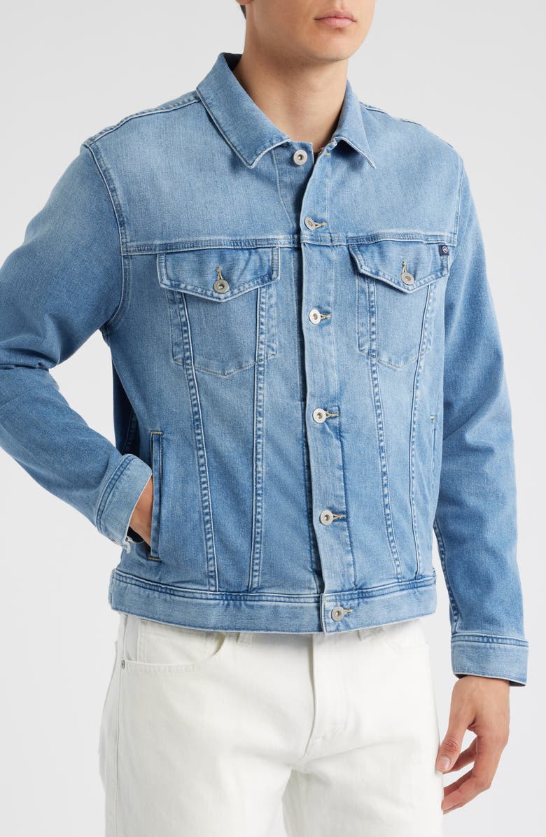 AG Dart Denim Jacket, Alternate, color, Ancient