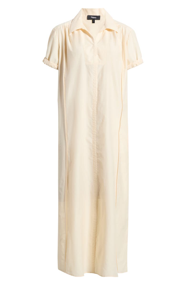 Theory Gathered Polo Midi Dress, Main, color, Almond