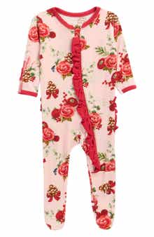 Ruffle Zip Footie