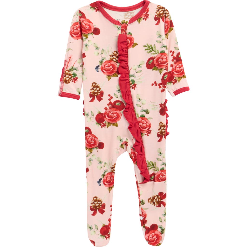 Kickee Pants Babies' Kids' Ruffle Zip Footie In White
