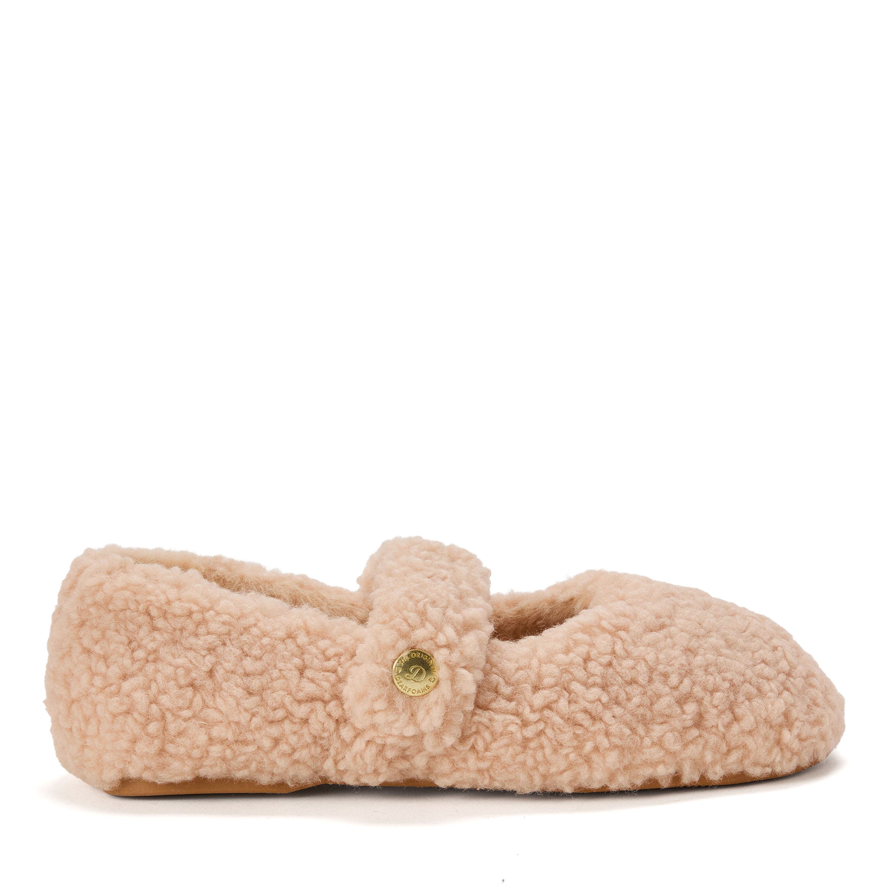 Maryanne Luxe Teddy Maryjane Slipper, Alternate, color, LATTE