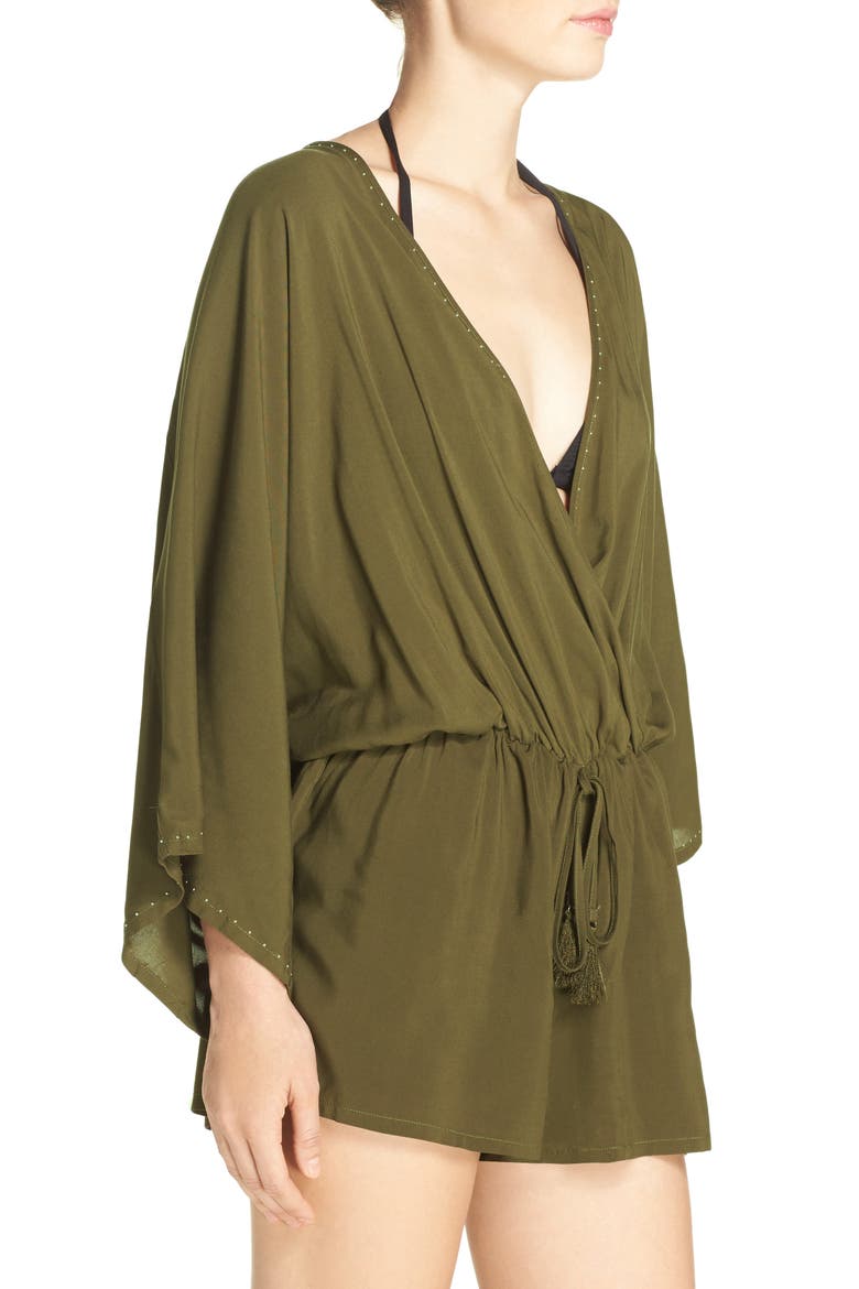 Cover-Up Romper, Alternate, color, DARK SAGE