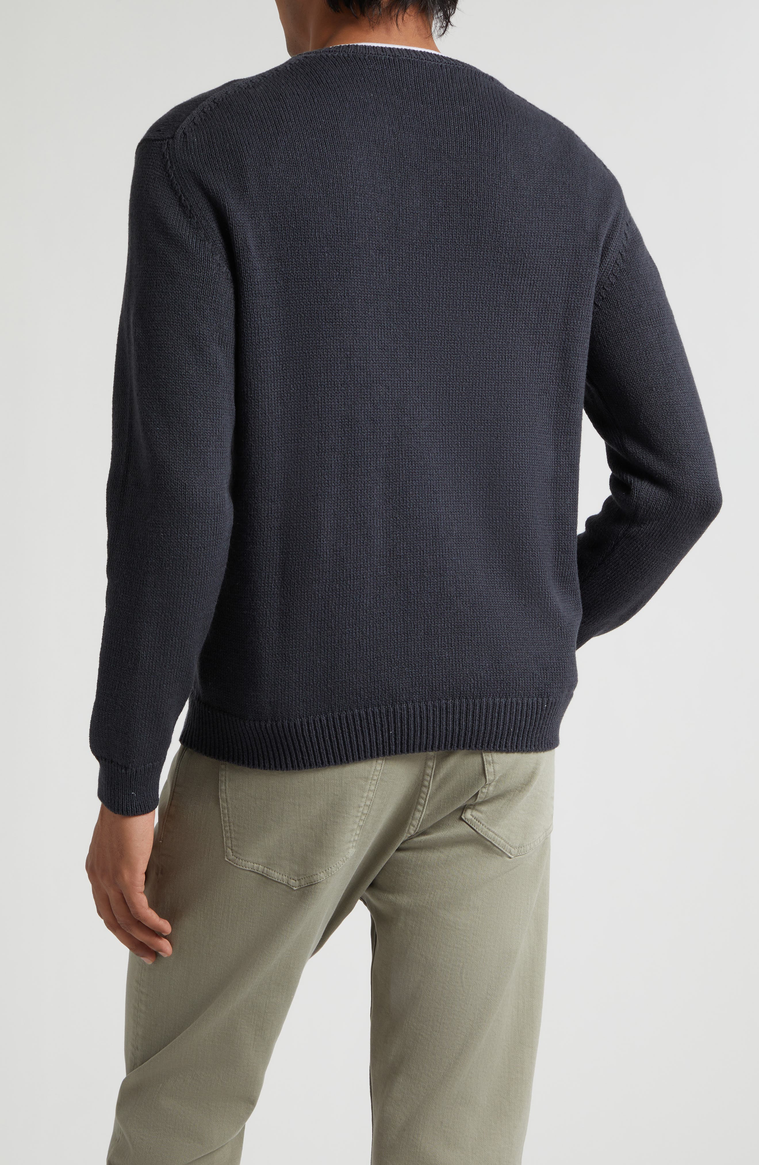 Cotton & Silk Crewneck Sweater - image 2