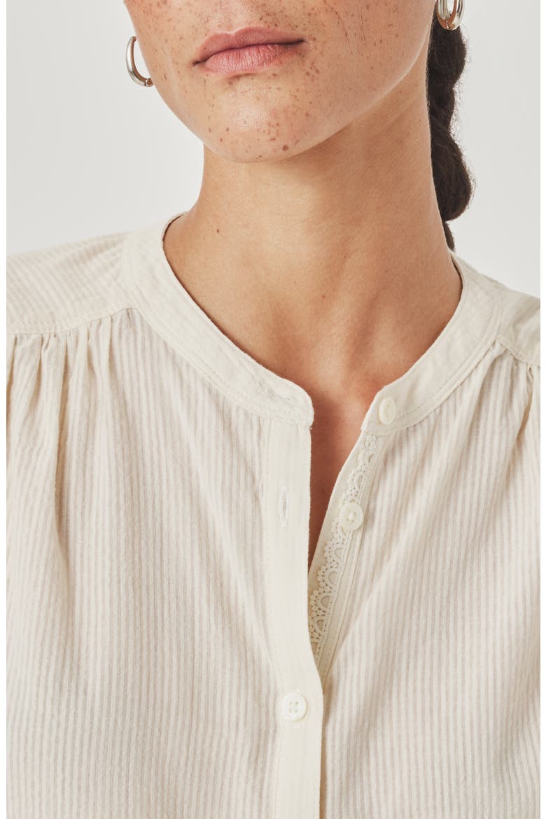 Madelyn Woven Shirt, Alternate, color, ANTIQUE PEARL WHITE