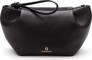LA PORTEGNA Martita Small Leather Clutch Bag With Shoulder Strap