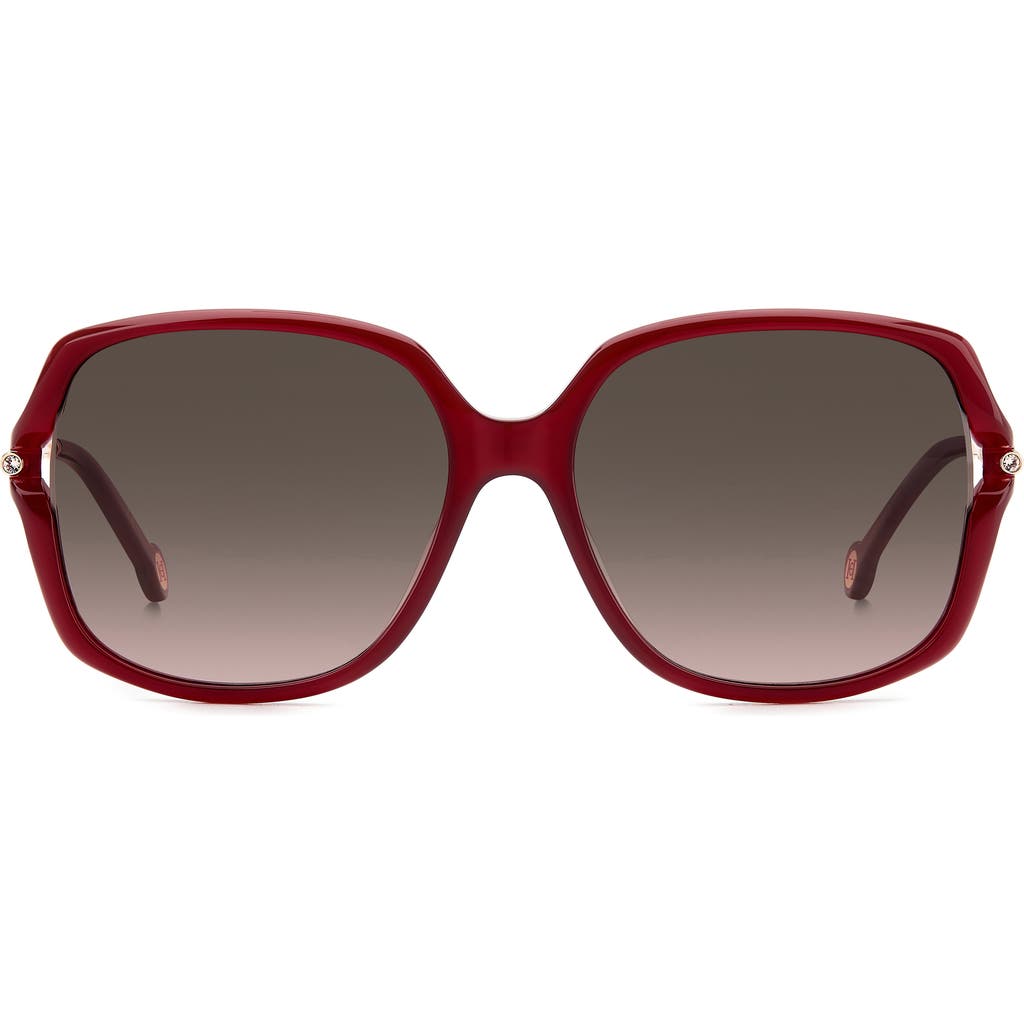 Carolina Herrera 58mm Square Sunglasses In Red