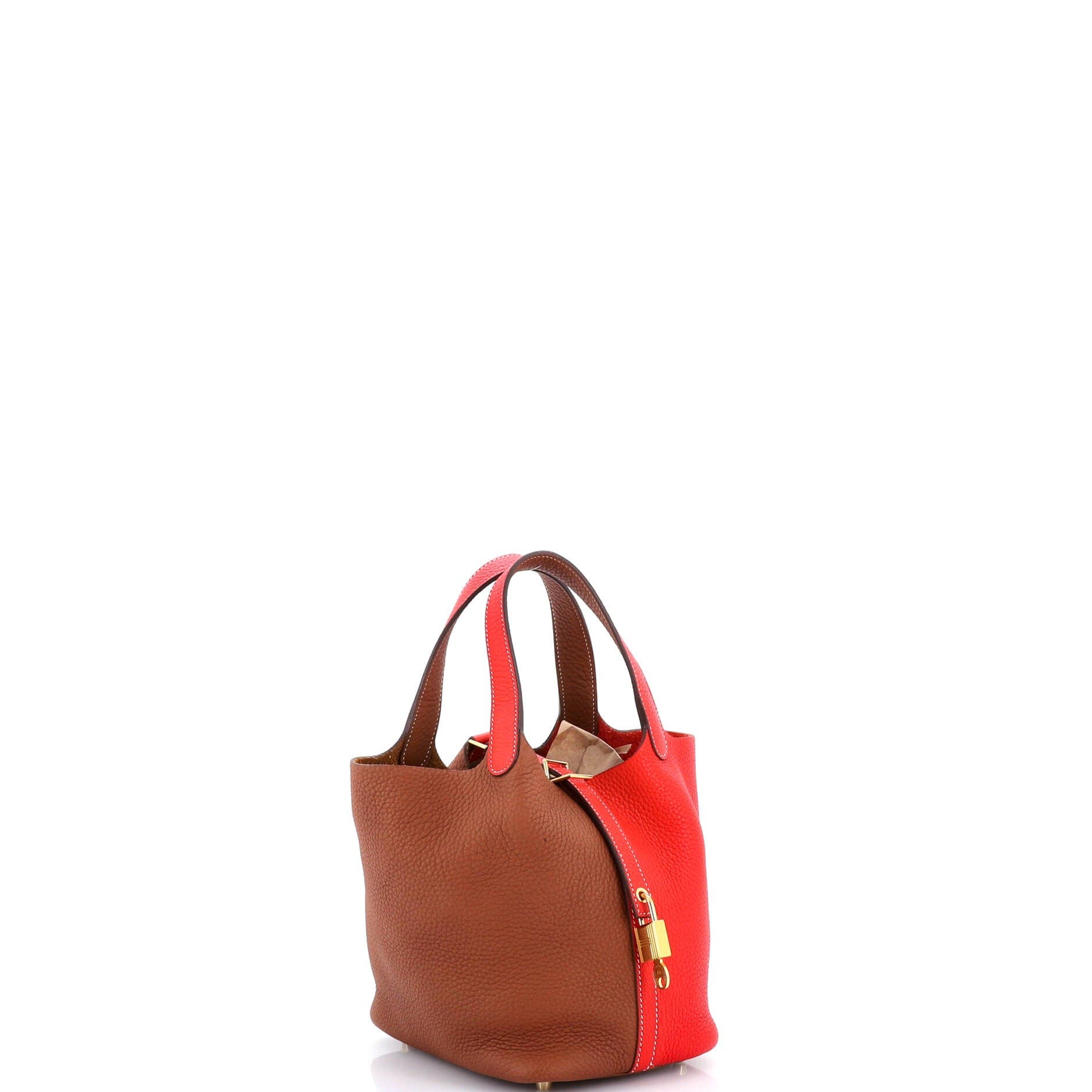 Pre-Owned Hermes Picotin Lock Bag Bicolor Clemence PM, Alternate, color, 