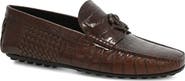 Roberto Cavalli Cocco Woven Croc Embossed Driving Loafer