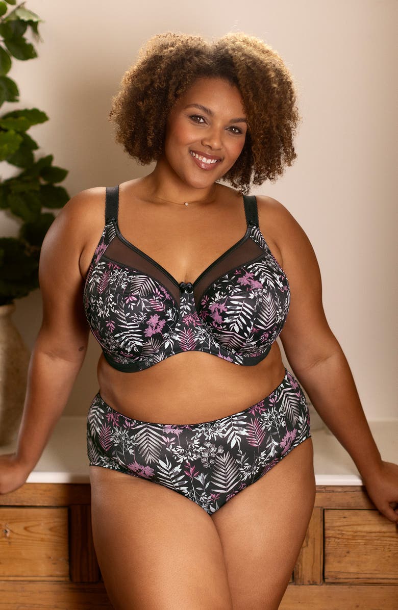 Goddess Kayla Full Figure Underwire Bra, Alternate, color, Charcoal