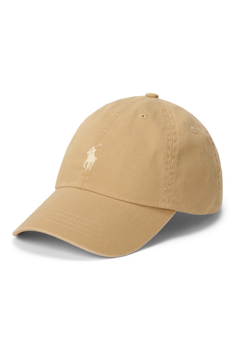 The Iconic Cotton Chino Adjustable Ball Cap, Main, color, CAMEL