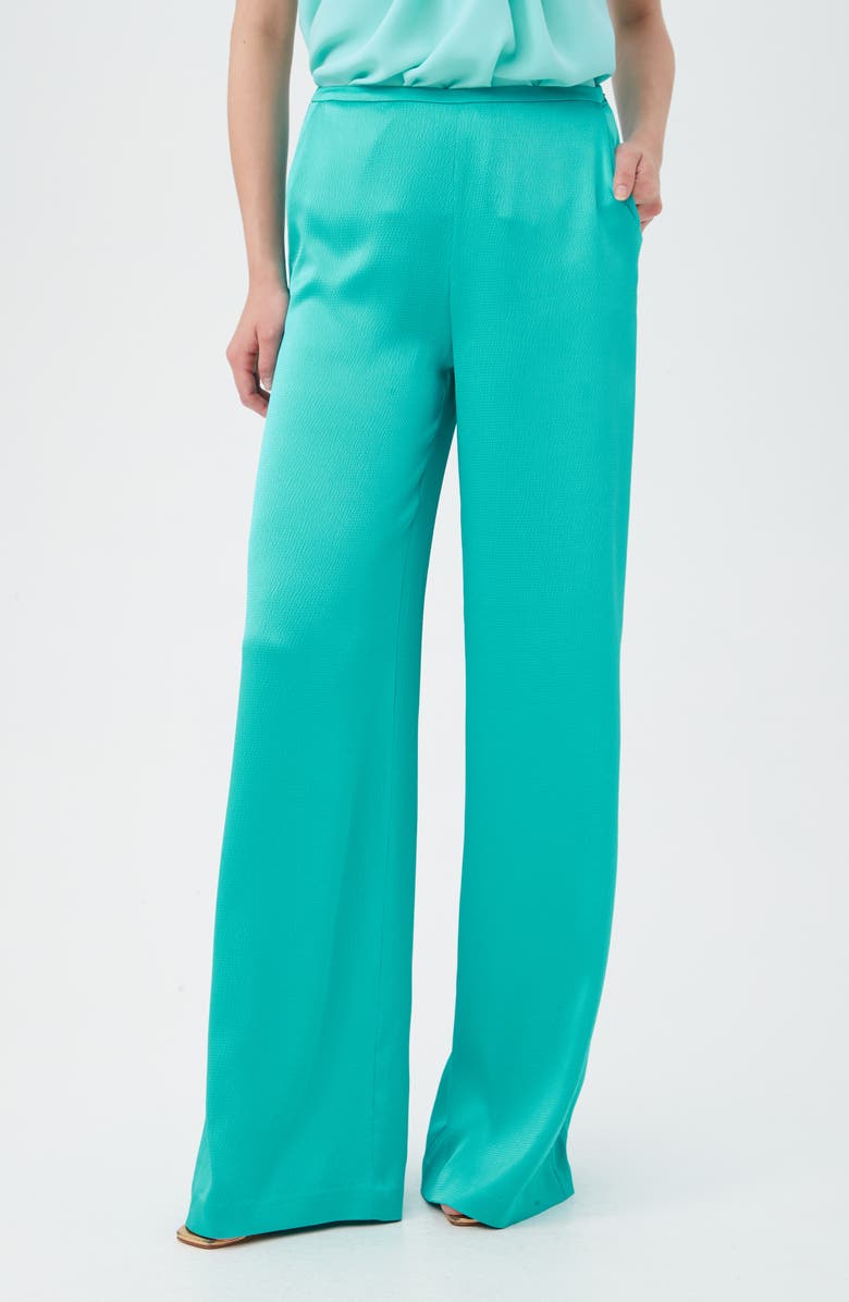 Trina Turk Tavia Wide Leg Pants, Main, color, Oceano