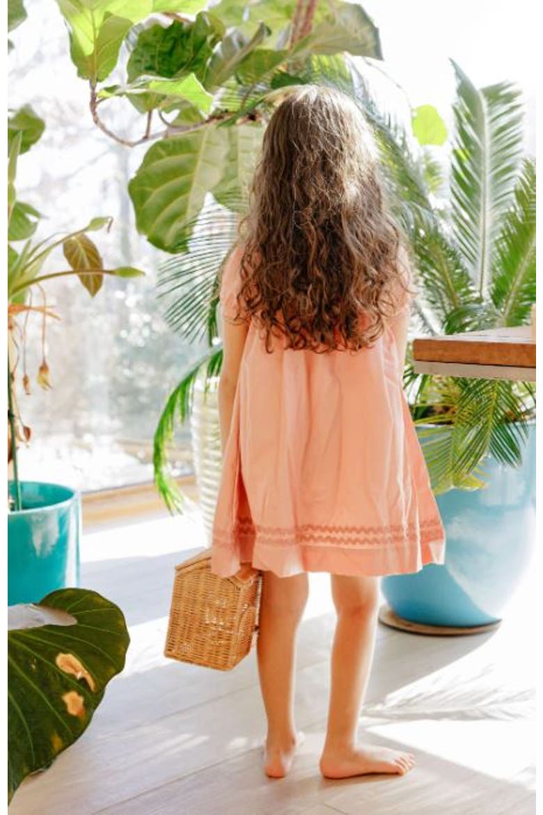 Looms Wave Collection - Tulip Collar 3/4 Dress for Little Kids, Alternate, color, Rose