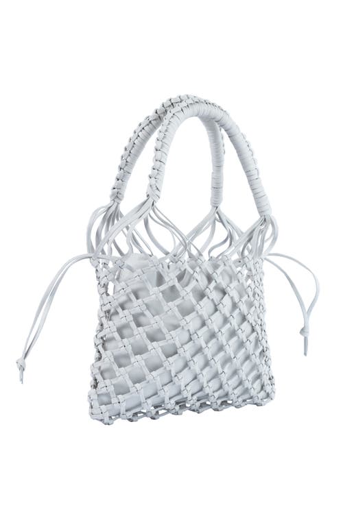 Adriana Castro La Red Mini Mesh Bag In Leather In White