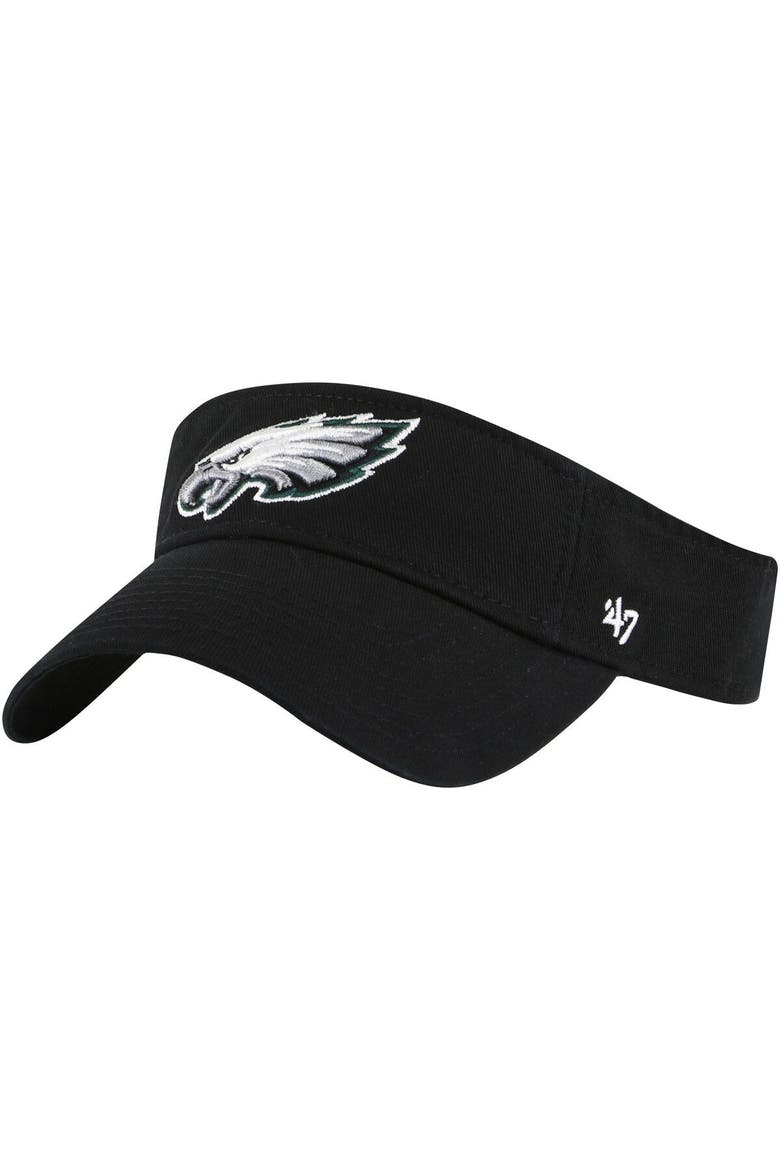 Men's '47 Black Philadelphia Eagles Clean Up Visor, Main, color, Black