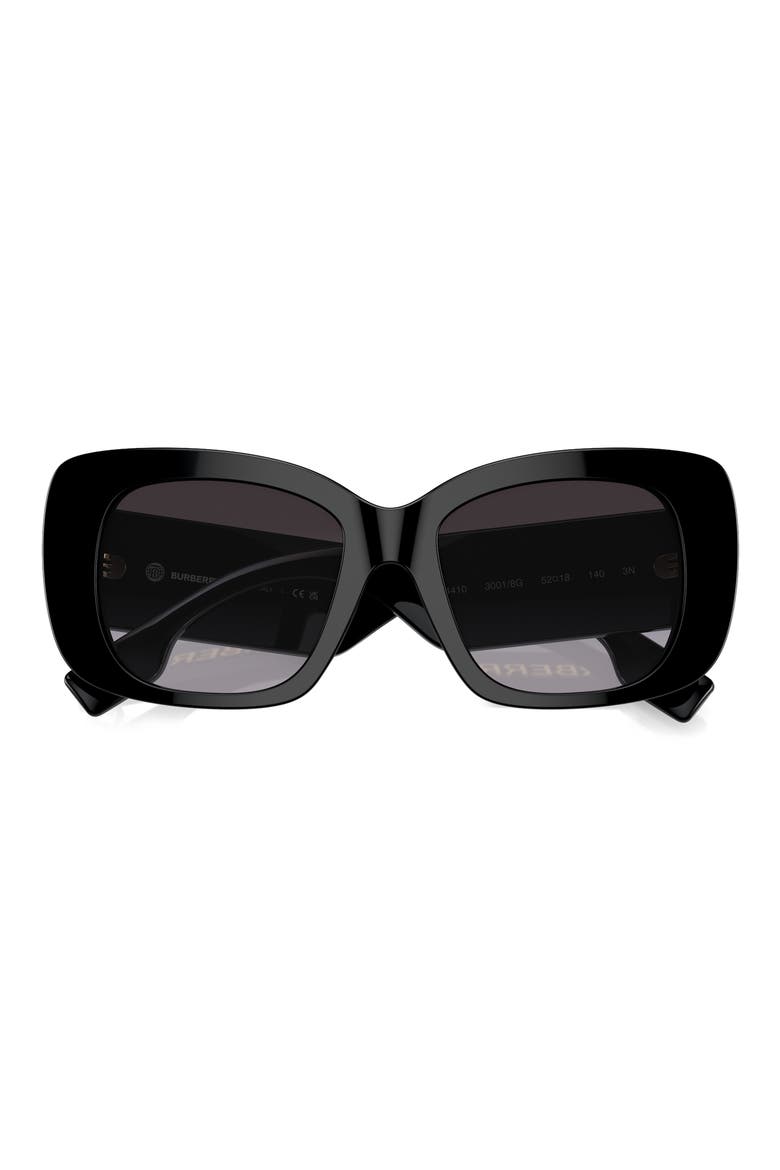 52mm Gradient Square Sunglasses, Alternate, color, BLACK
