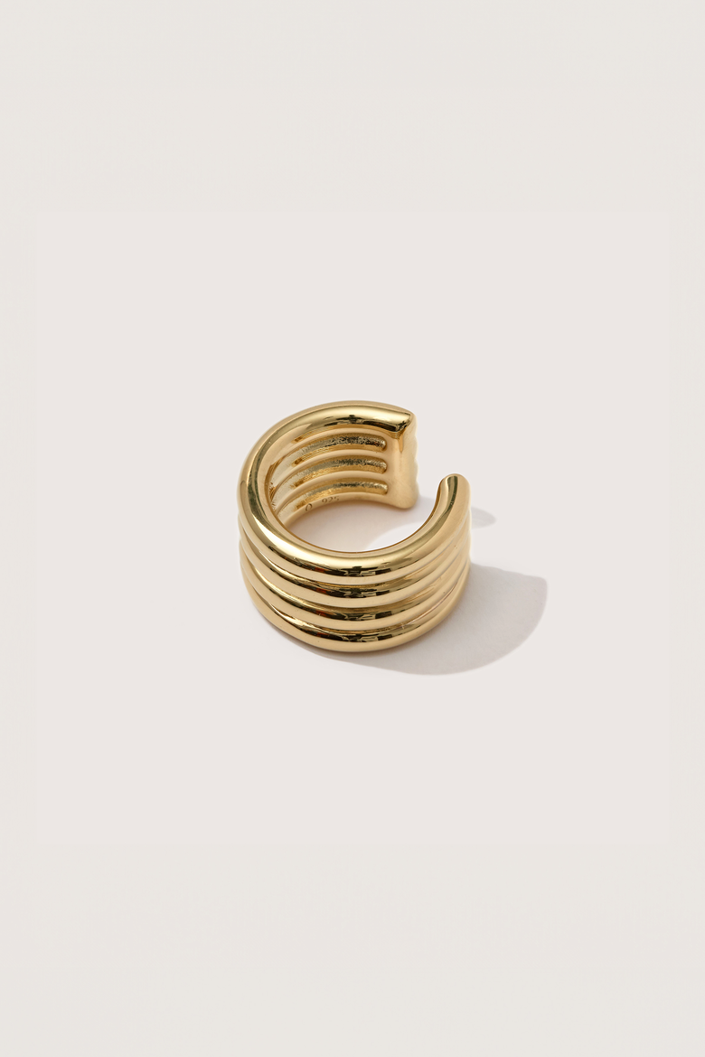 14kt Gold Vermeil Stratis Cuff, Main, color, Yellow Toned Gold