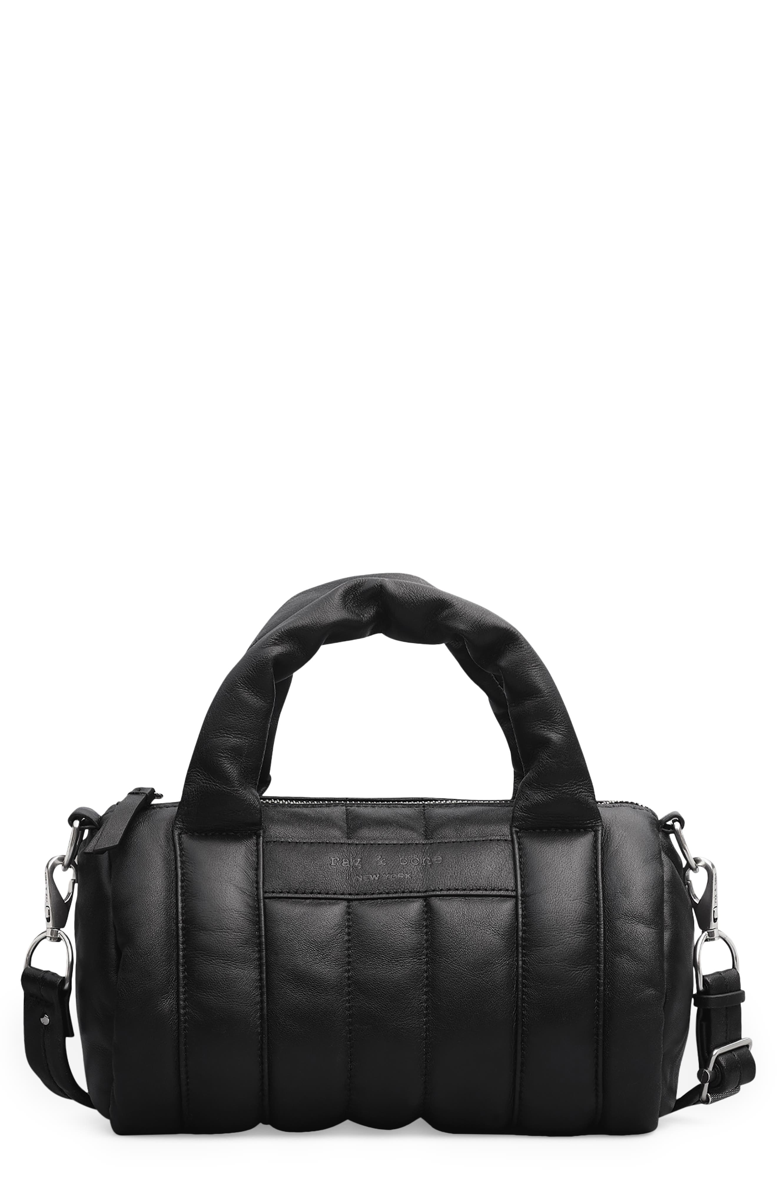 rag & bone Cloud Mini Quilted Leather Duffle, Main, color, 