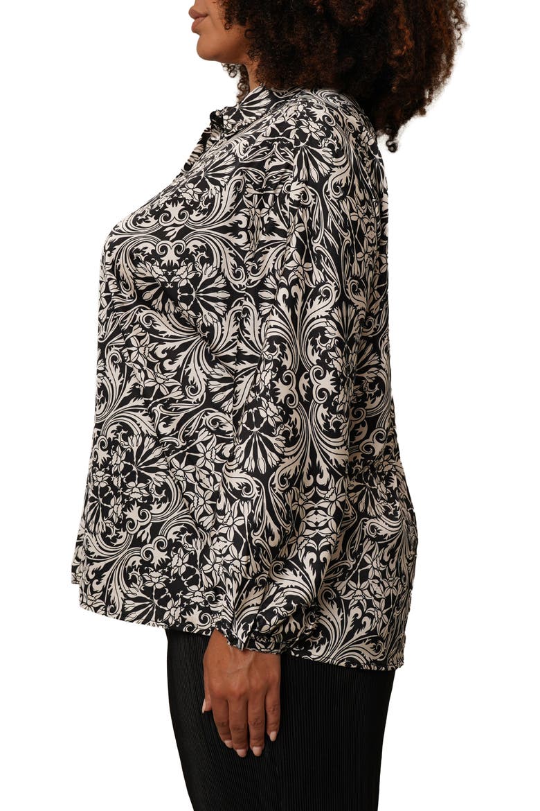 Floral Button-Up Shirt, Alternate, color, TRINITY REVERSE