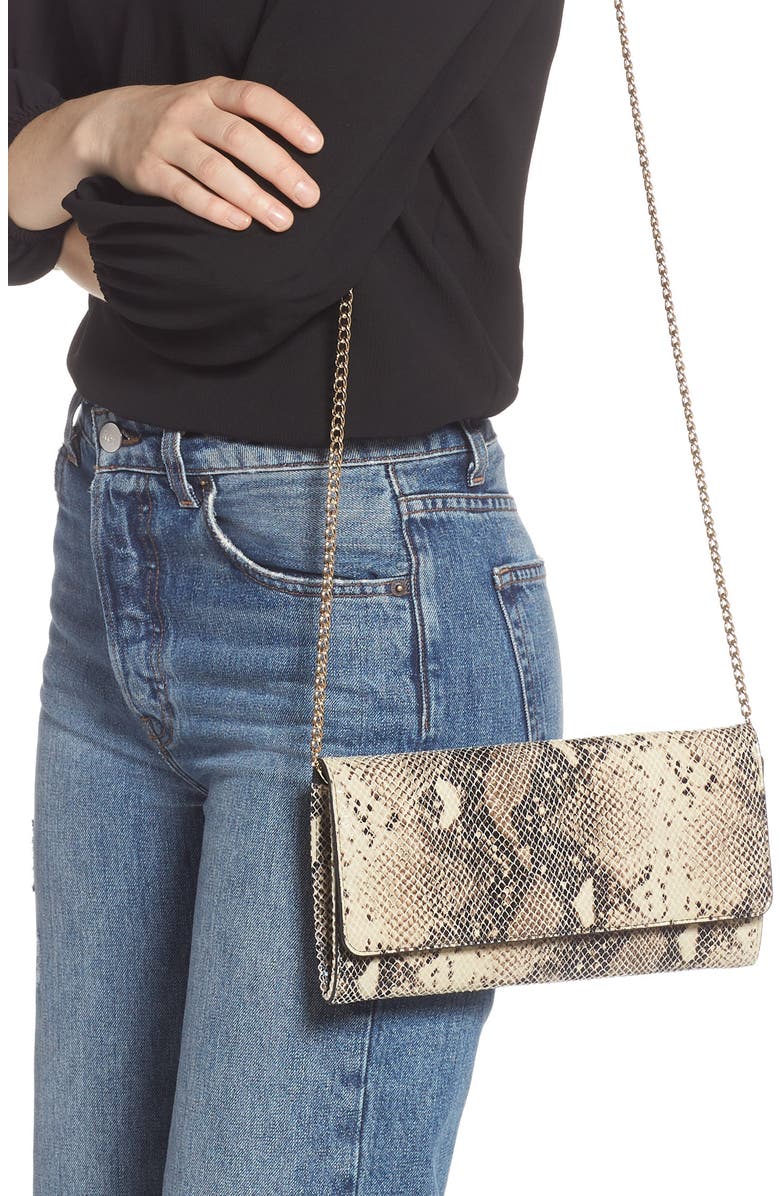 Nordstrom Selena Leather Clutch, Alternate, color,