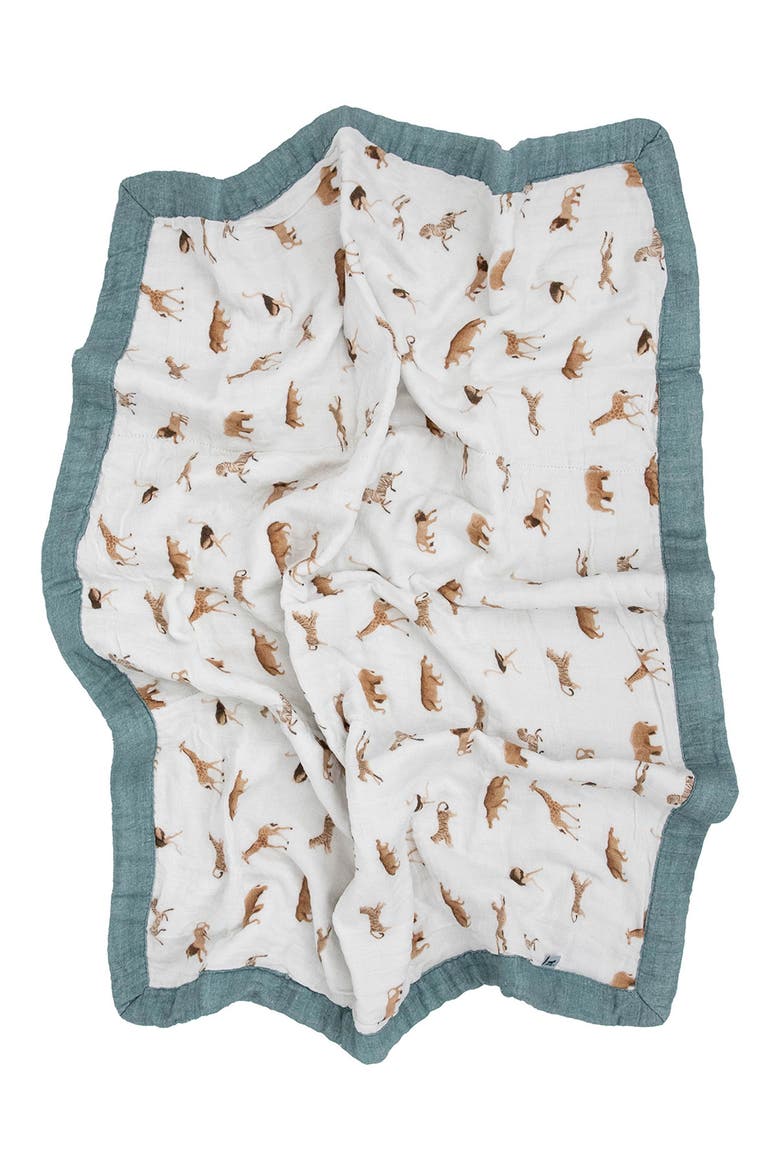 Organic Cotton Muslin Baby Blanket, Alternate, color, ANIMAL CRACKERS