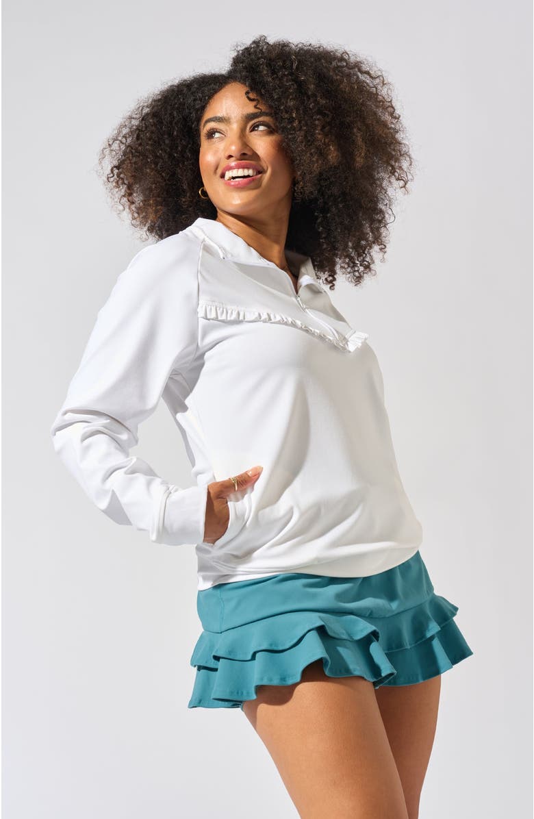 Bobbe Active Club 1/4 Zip Pullover, Alternate, color, White