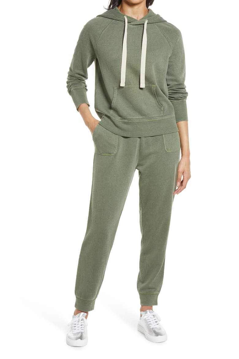 Cozy Pullover Hoodie, Main, color, GREEN SORREL