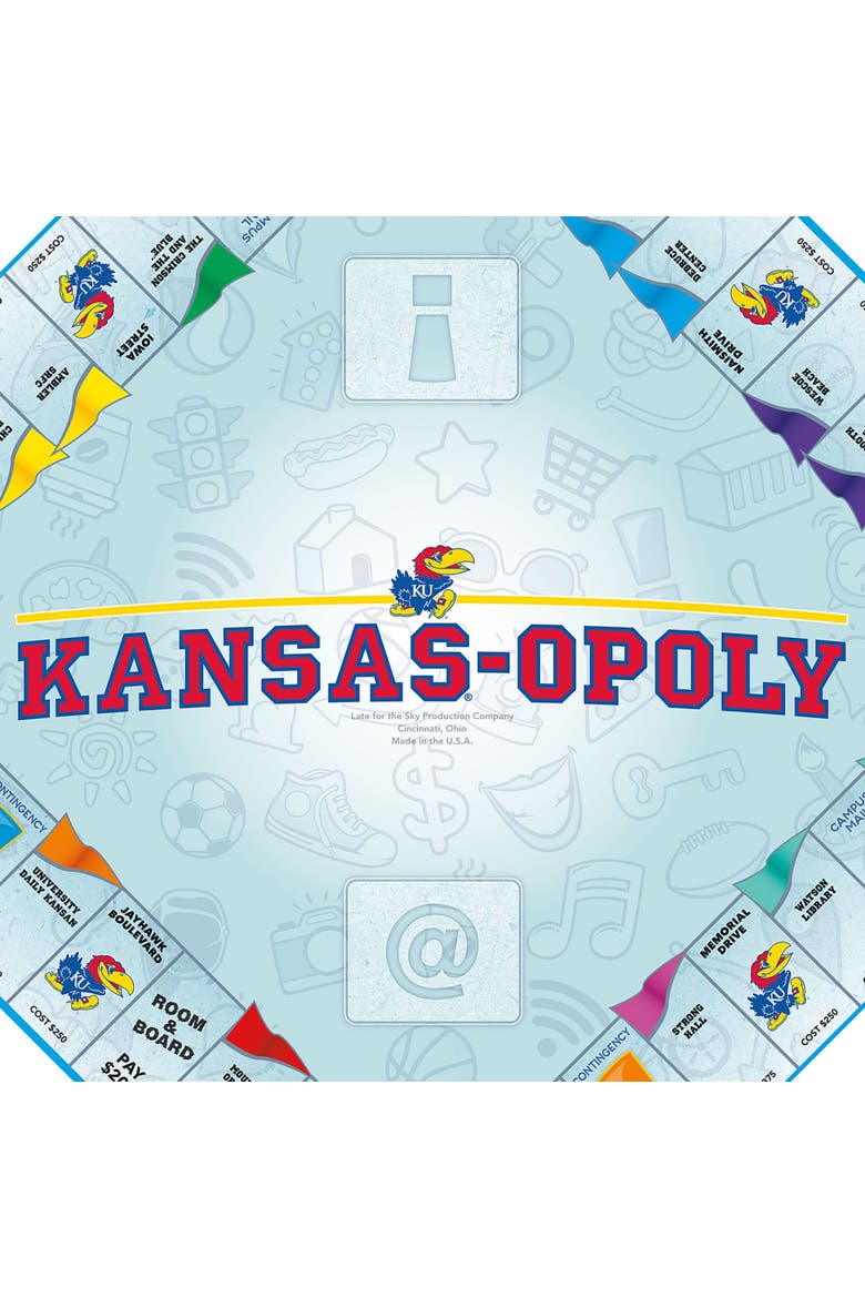 University Of Kansas Kansasopoly Monopoly Board Game, Alternate, color, Multicolored