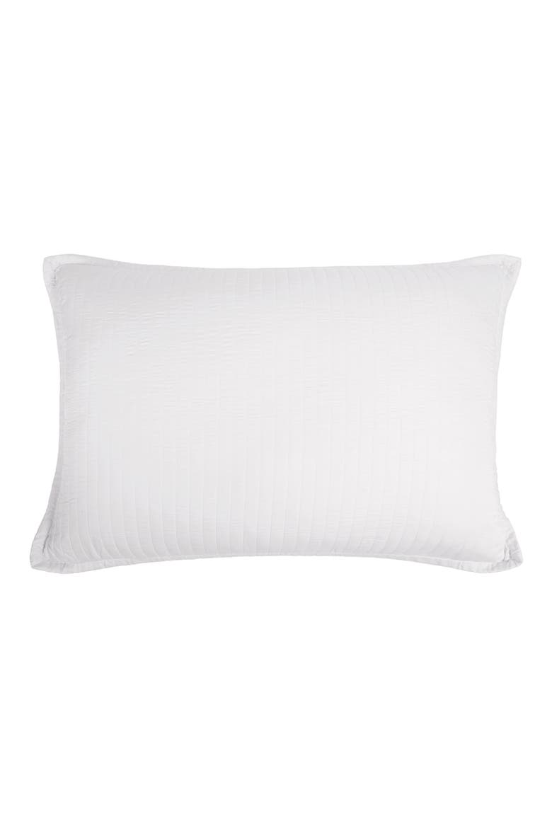 Carlyle Quilted Pillow Sham, Main, color, WHITE