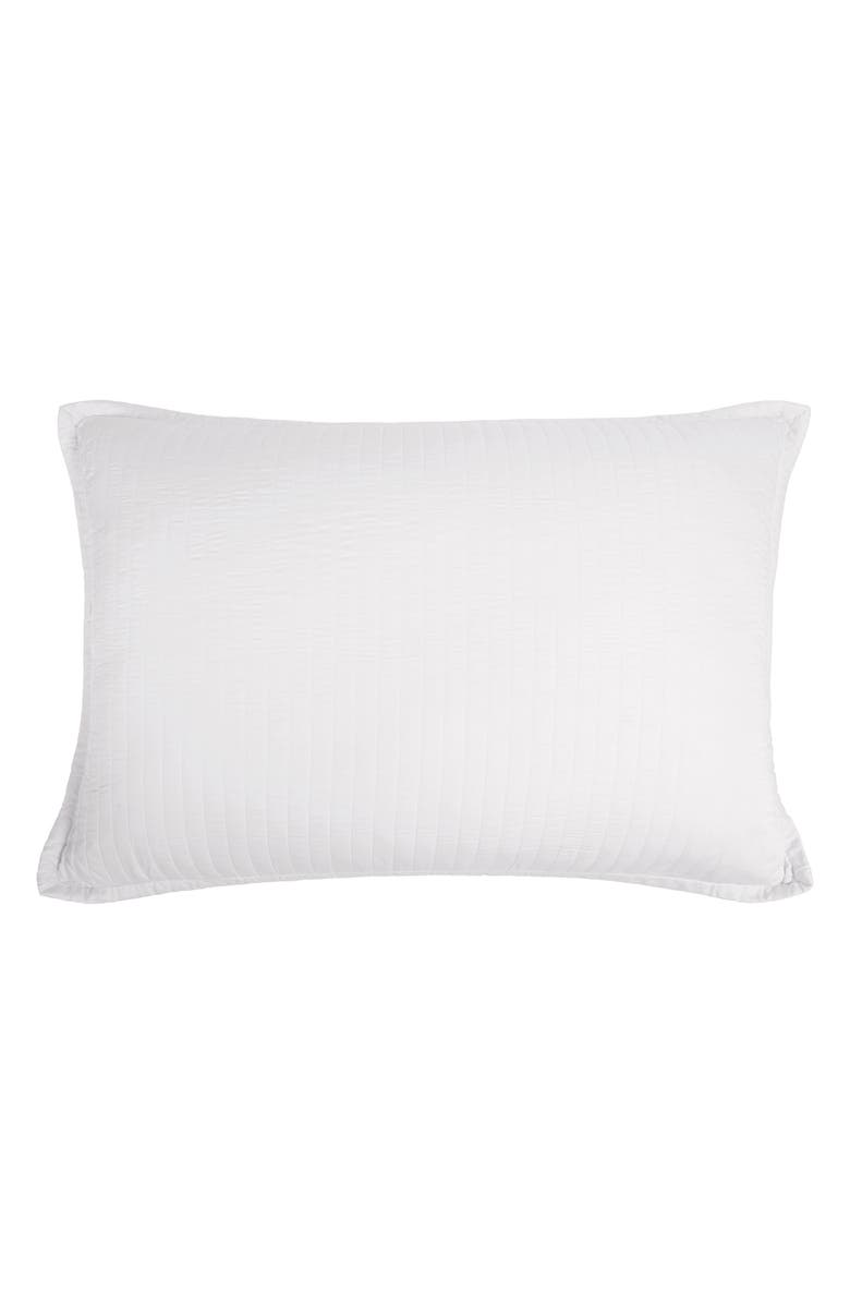 Pom Pom at Home Carlyle Quilted Pillow Sham, Main, color, White