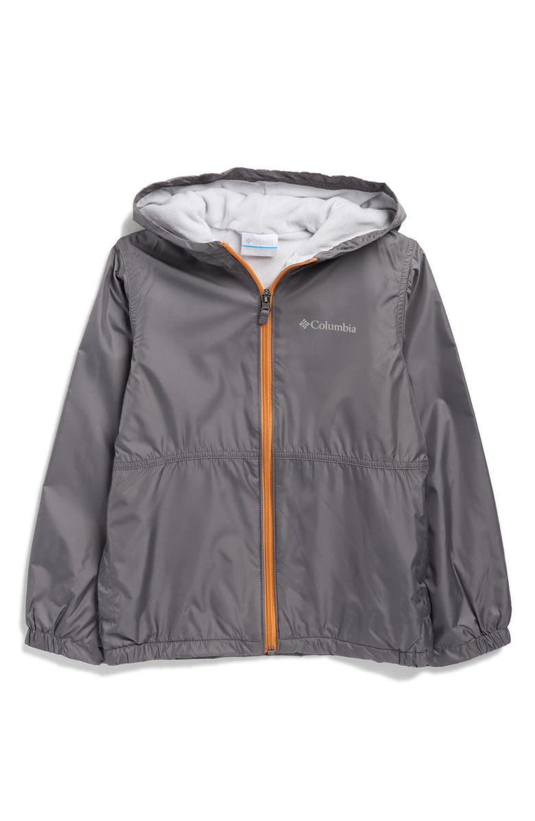 Columbia Kids' Center Ridge II Hooded Jacket, Main, color, City Grey/ Nimbus Grey Lining