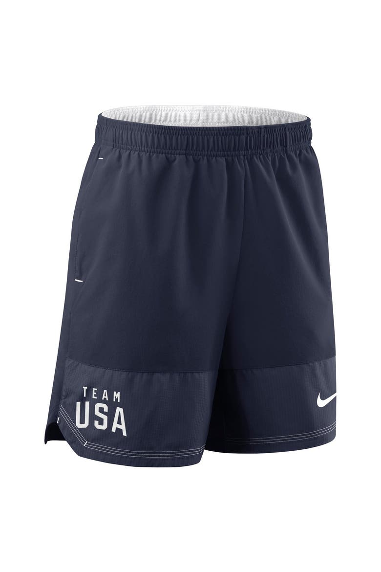 Men's Nike  Navy Team USA Dri-FIT Woven Shorts, Alternate, color, Navy