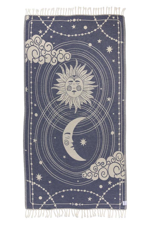 Celestial Sun and Moon Sand Resistant Organic Turkish Towel