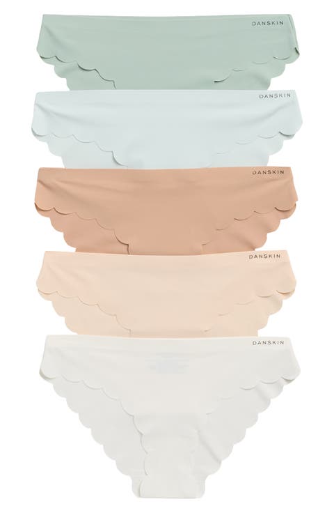 5-Pack Laser Cut Scallop Edge Bikini Briefs