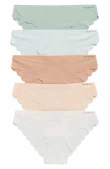Danskin 5-Pack Laser Cut Scallop Edge Bikini Briefs