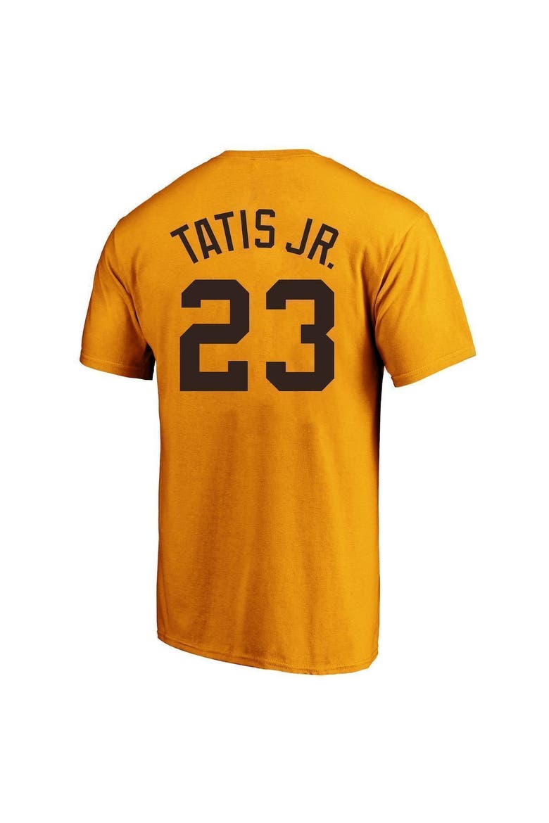 Men's Fernando Tatís Jr. Gold San Diego Padres Big & Tall Name & Number T-Shirt, Alternate, color, Gold