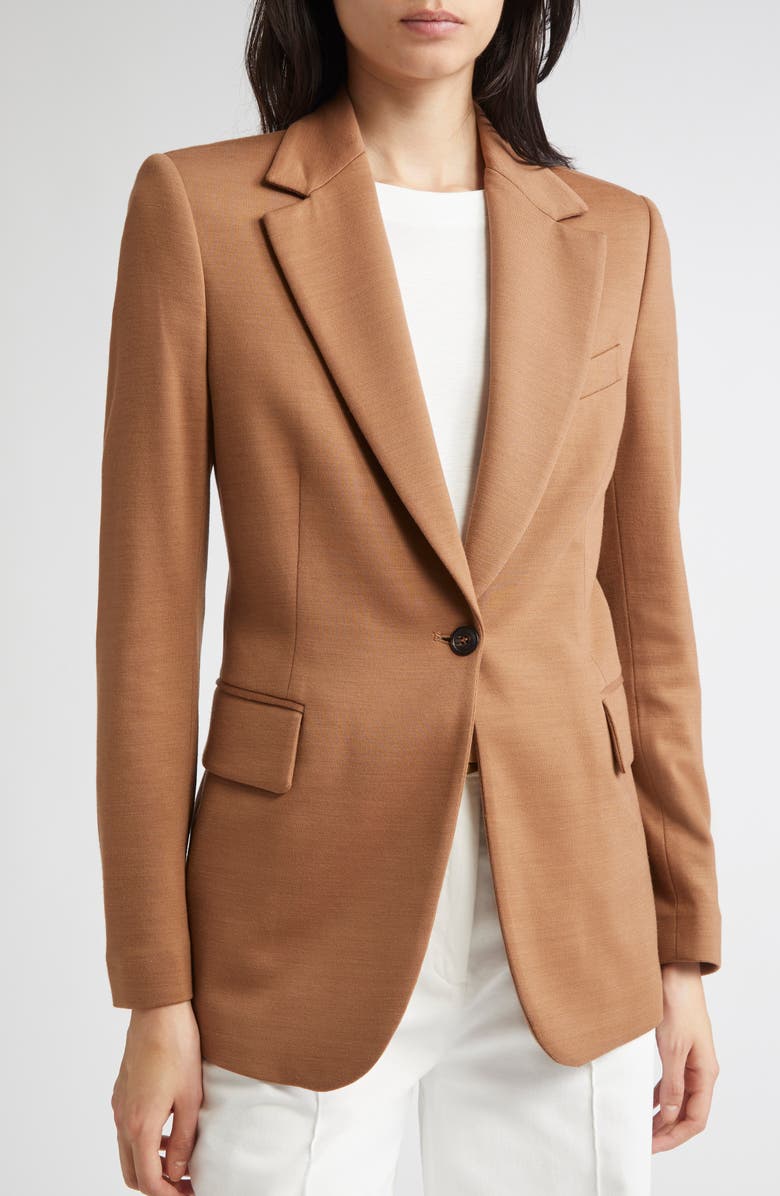 Eleventy Wool Blazer with Removable Hooded Bib, Alternate, color, 157 Cognac