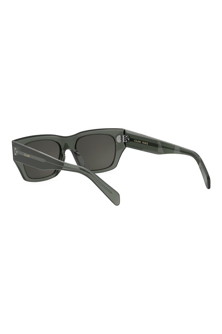 Bold 3 Dots 53mm Geometric Sunglasses, Alternate, color, LIGHT GREEN / SMOKE