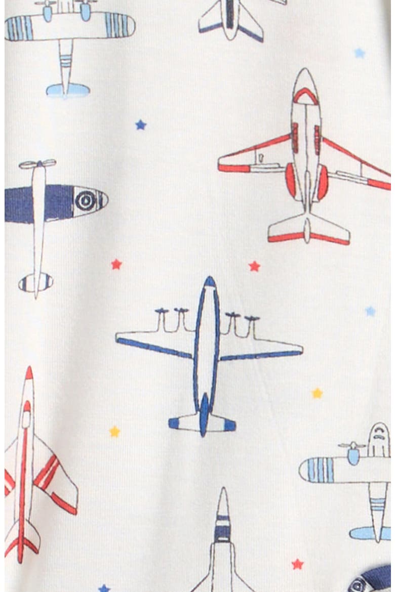 Just Plane Fun Magnetic Footie, Alternate, color, WHITE