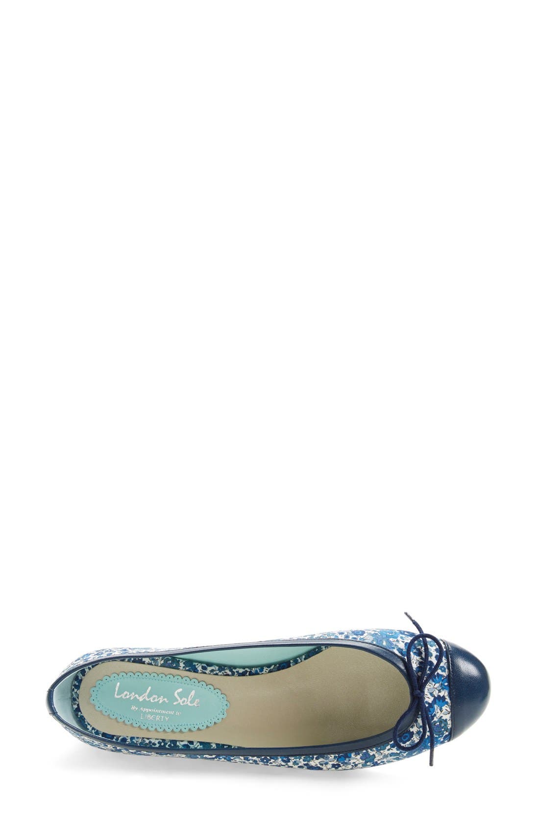 Liberty Print Ballet Flat, Alternate, color, TEAL