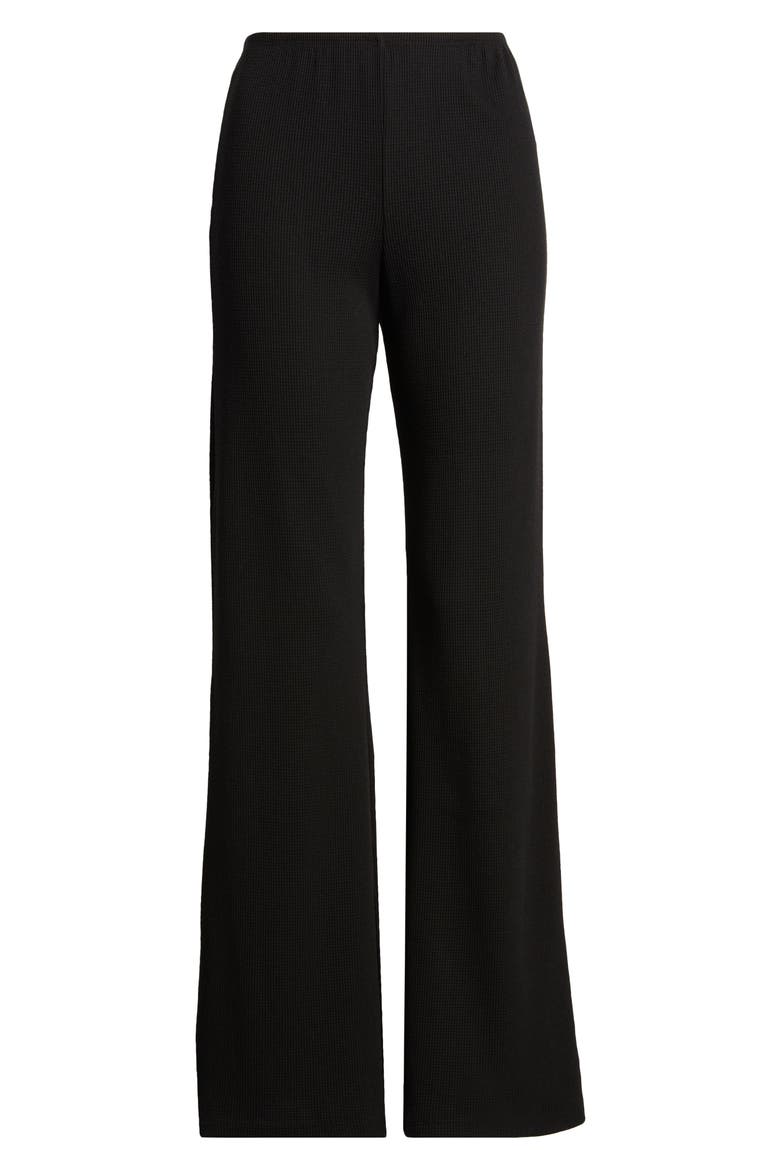 Micro Thermal Wide Leg Pants, Alternate, color, BLACK