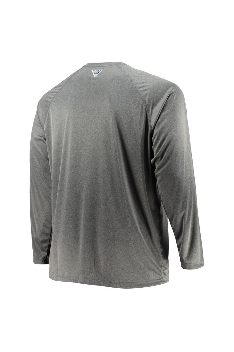 Men's Columbia Charcoal Alabama Crimson Tide Big & Tall Terminal Tackle Omni-Shade Long Sleeve Raglan T-Shirt, Alternate, color, Charcoal