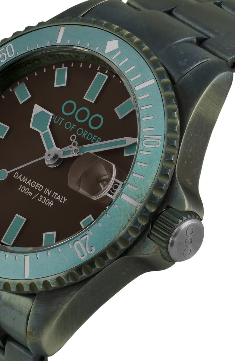 OUT OF ORDER Casanova Bracelet Watch, 44mm, Alternate, color, Turquoise And Brown